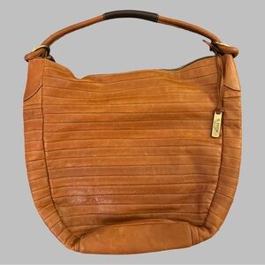 IL DUCA Tan Italian Leather Hobo Bag